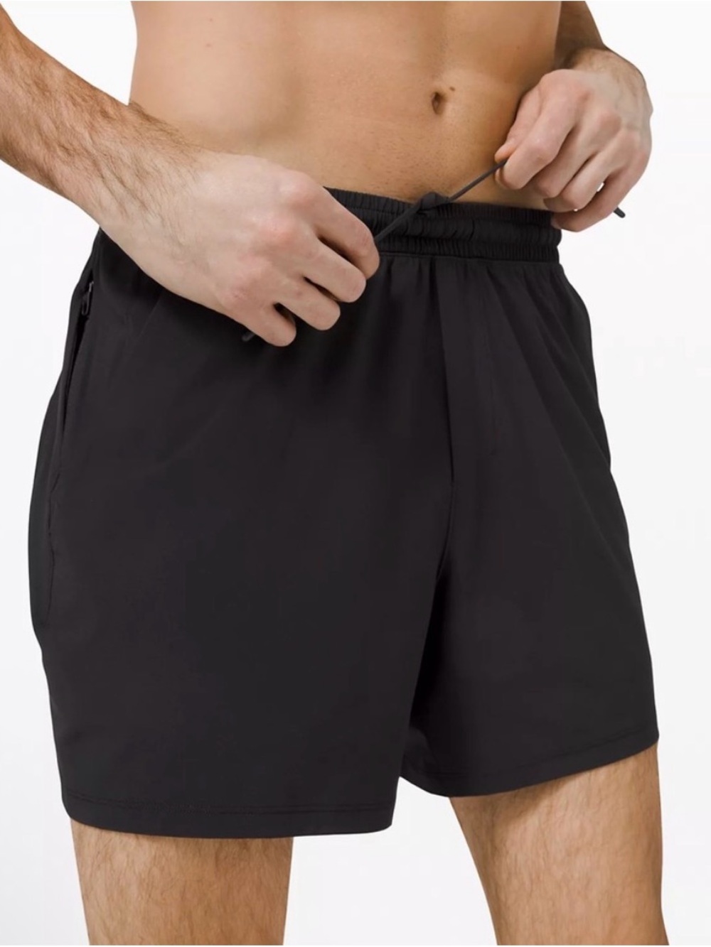 lululemon Men’s Base Pace Lined Black Shorts 5” Performance Shorts Medium